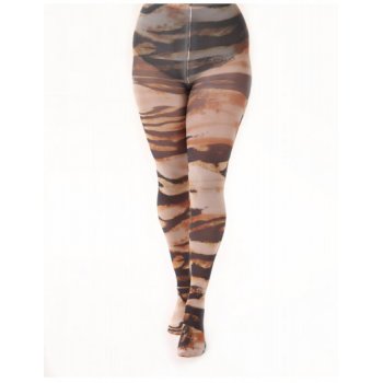 Abstract Tiger Printed Tights